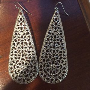 Large silver earrings